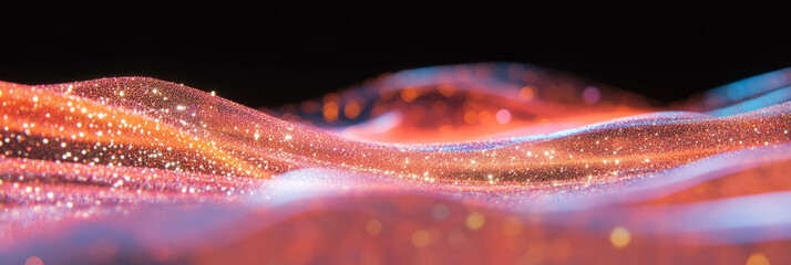Poster - Abstract motion trails of vibrant particles create dynamic excitement in a bright backdrop