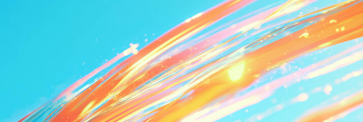 Poster - Vibrant abstract splashes of color and dynamic lines create an energetic backdrop