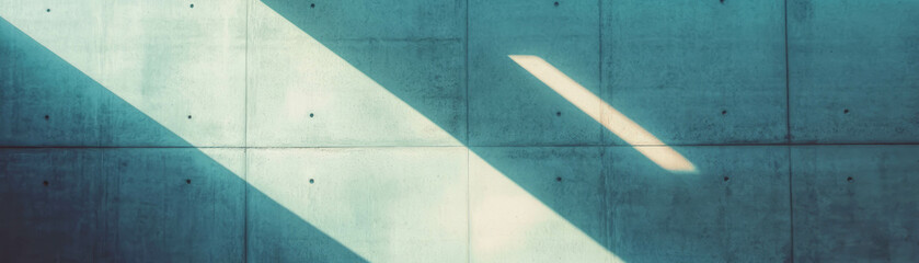 Poster - Architectural concrete wall showcasing clean lines and modern design in a bright setting