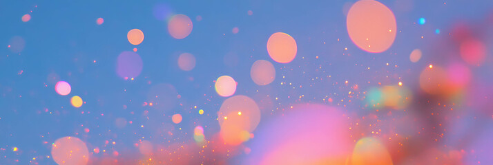 Poster - Starry night sky with blurred bokeh effect creating a dreamy atmosphere