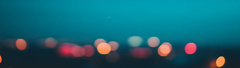 Poster - Blurred starry night sky with dark blue tones creates a tranquil backdrop
