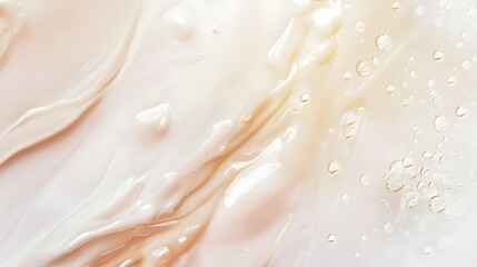 Poster - Closeup of delicate water droplets glistening on a smooth reflective surface creating a sense of tranquility and natural elegance  The droplets refract and reflect the soft diffused light