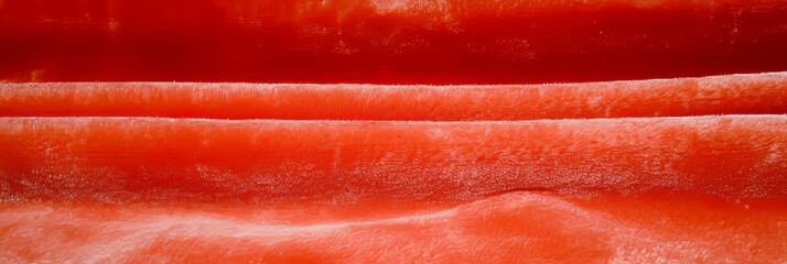Aufkleber - Bright cherry red cotton fabric with a velvet weave ideal for vibrant crafting projects