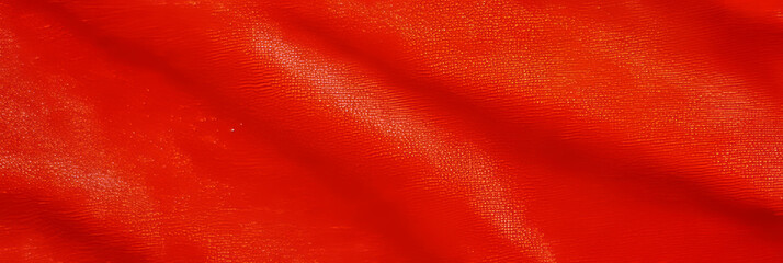 Aufkleber - Bright cherry red cotton fabric with velvet weave creates a vibrant backdrop for creativity