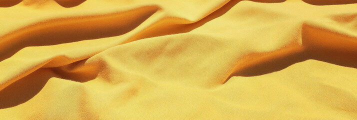 Aufkleber - Bright mustard yellow cotton fabric with textured oxford weave for vibrant designs