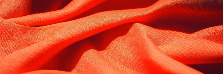 Aufkleber - Bright orange cotton fabric features a durable canvas weave for creative projects and banners