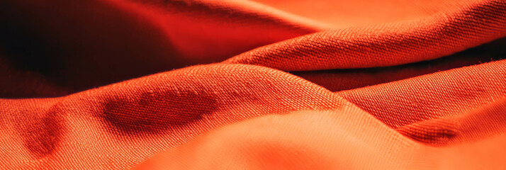 Aufkleber - Bright orange cotton canvas, durable and vibrant for your creative projects