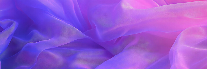 Poster - Bright violet cotton fabric features lightweight sheer texture, ideal for creative designs
