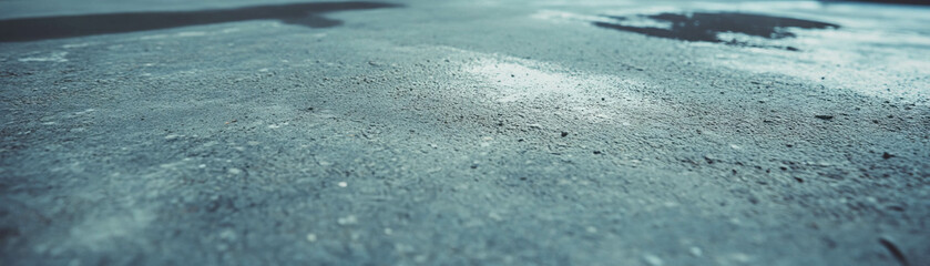 Aufkleber - Broom finished concrete with textured surface and non-slip properties in bright background