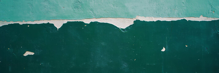 Poster - Dark forest green cement wall texture with light gray background highlighting uneven surfaces