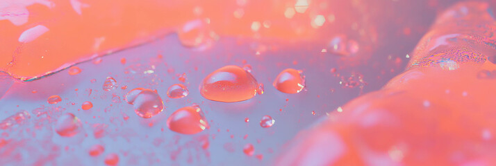 Poster - Droplets forming unique patterns on a cold surface against a bright backdrop
