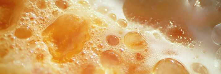 Poster - Droplets forming unique patterns on a cold surface with bright background colors