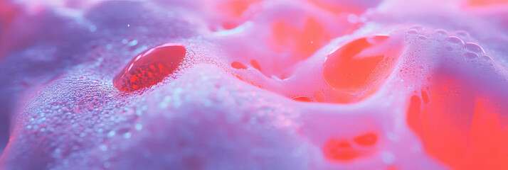 Poster - Droplets condensing on a cold surface create beautiful patterns against a vibrant background