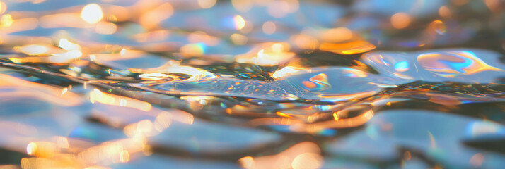 Aufkleber - Droplets form a captivating mosaic with bright reflections and varied sizes