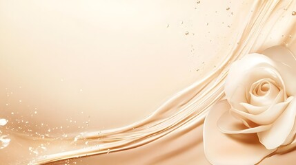 Aufkleber - Delicate elegant white rose flower in full bloom set against a soft ethereal and dreamy backdrop  The petals are delicate and silky creating a romantic and luxurious atmosphere
