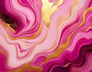 Canvas Print - pink and gold marble texture abstract design