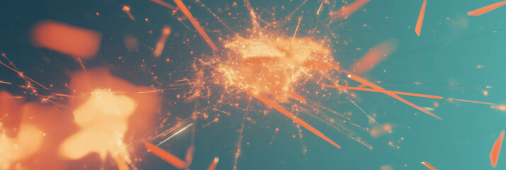 Poster - Dynamic starburst patterns illustrating explosive energy and vibrant motion