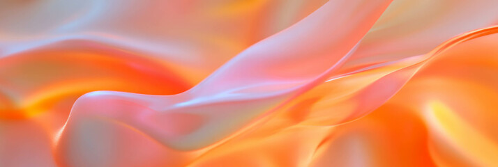 Poster - Flowing curves create a sense of grace and fluidity with bright background elements