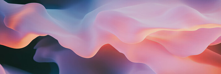 Poster - Flowing organic shapes creating a dynamic visual experience with vibrant colors
