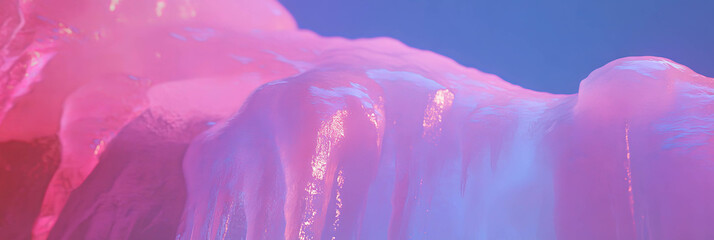 Poster - Frozen waterfalls and stunning ice formations captured in dramatic light