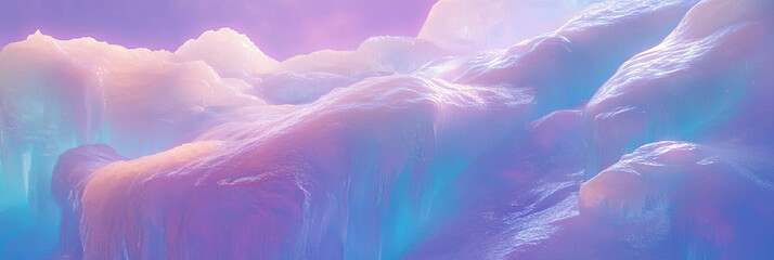 Aufkleber - Frozen waterfalls create stunning ice sculptures in vibrant hues and dynamic shapes