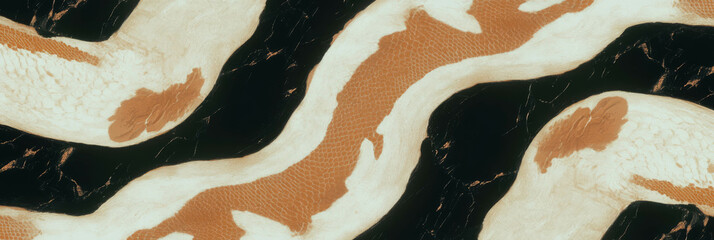 Poster - Bold hand-drawn snake skin pattern with dynamic diagonal stripes for striking designs