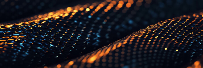 Poster - Hand-drawn snake skin design featuring intricate dotted patterns and textured shading