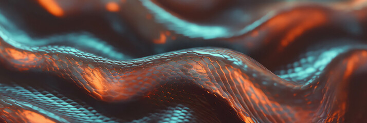 Poster - Hand-drawn snake skin design with organic flowing shapes for natural appearance