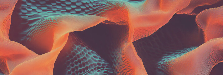 Poster - Hand-drawn snake skin texture with flowing shapes and organic lines for creative backgrounds