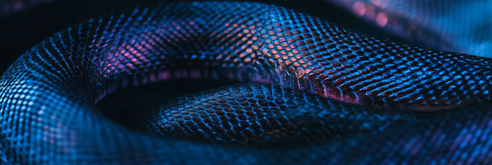 Poster - Hand-drawn snake skin artwork featuring detailed texture and varied line weights for depth