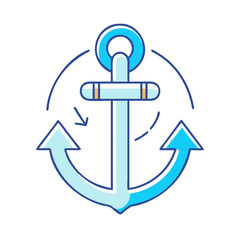 Poster - anchor stability icon, anchor stability vector illustration-simple illustration of anchor stability,