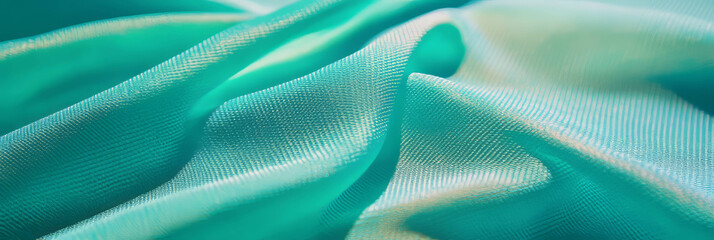 Poster - Light aquamarine cotton fabric with ripstop weave for durable and tear-resistant applications
