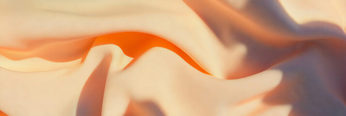 Poster - Light peach cotton fabric with smooth texture ideal for banners and crafts in bright settings