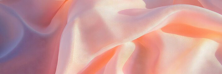 Aufkleber - Light peach cotton fabric with a smooth texture on a bright background for banners