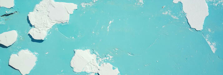 Poster - Light sky blue cement wall texture with a polished finish for bright backgrounds