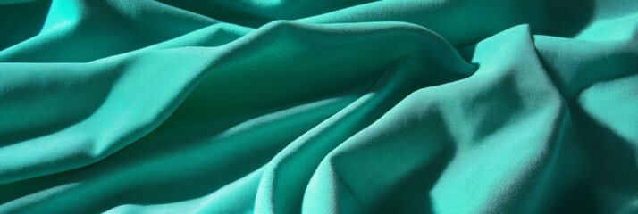 Poster - Light teal cotton fabric with a crisp texture and percale weave for vibrant backgrounds