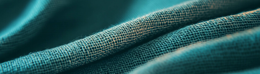 Poster - Macro texture of durable canvas fabric with coarse weave and bright background for design use