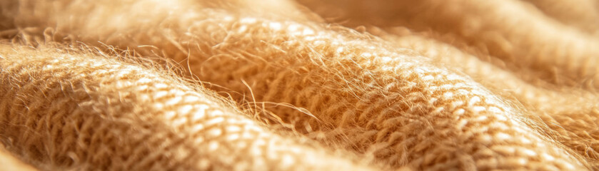 Poster - Macro texture of coarse burlap showcasing intricate fibers in a bright setting
