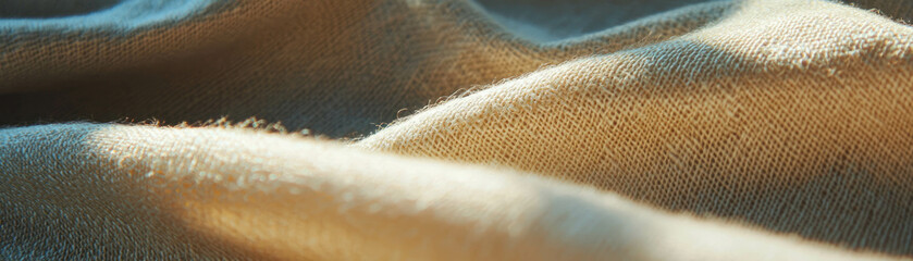 Poster - Macro view of tightly woven linen showcasing fine threads and exquisite texture