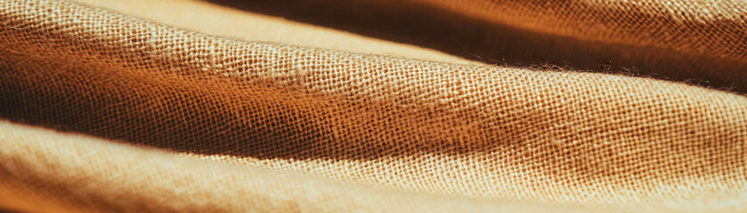 Poster - Macro shot of tightly woven linen showcasing fine threads with bright background