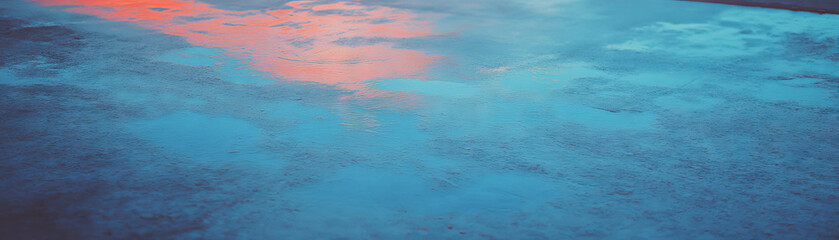 Poster - Poured cement with a smooth glossy surface under bright lighting conditions