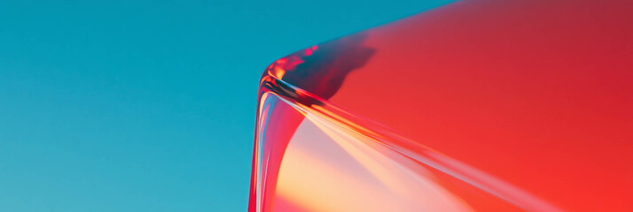 Poster - Sharp angles and contrasting colors create tension in a vibrant backdrop