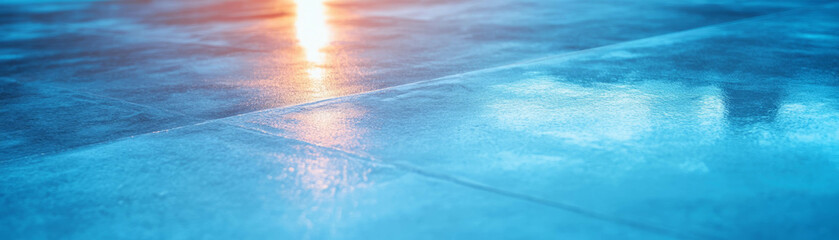 Poster - Smooth polished cement surface with subtle variations and soft lighting in a bright setting
