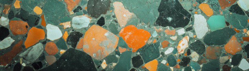 Poster - Stained cement showcasing vibrant colors and unique patterns in bright sunlight for decor