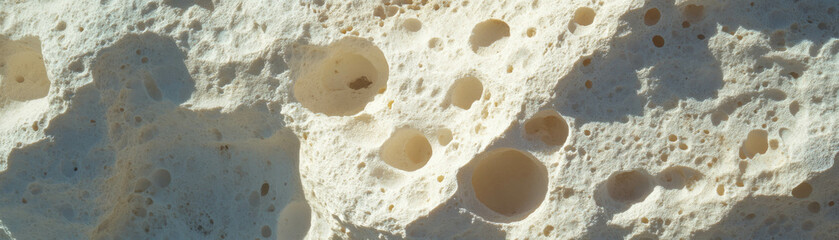 Aufkleber - Surface of pumice stone displaying its distinctive rough texture and numerous holes