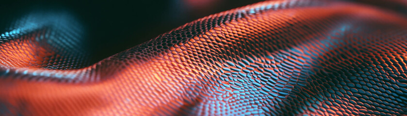 Poster - Intricate patterns of snake skin texture under bright light for vibrant display