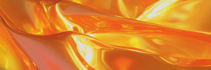 Poster - Two overlapping sunflower heads on an amber background create a vibrant visual depth