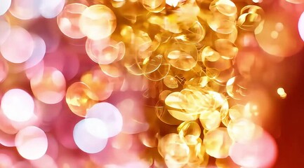 Poster - Soft Glowing Bokeh Background of Blurred Circles in Vibrant Colors