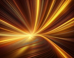 Canvas Print - abstract gold brown and yellow background bright neon rays and glowing lines creative wallpaper