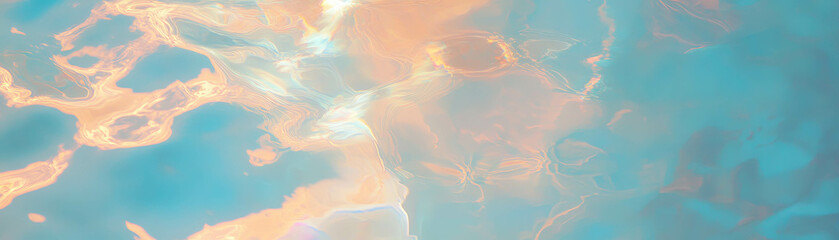 Poster - Bright reflection of Venetian plaster with a high gloss finish in vibrant light